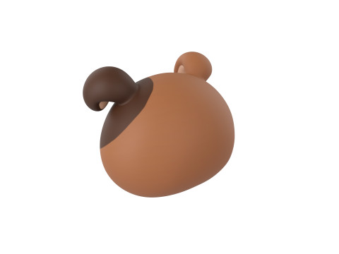 Prop141 Jack Russell Dog Head 3D 模型