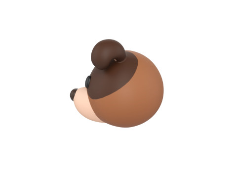 Prop141 Jack Russell Dog Head 3D 模型