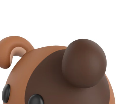 Prop141 Jack Russell Dog Head 3D Model