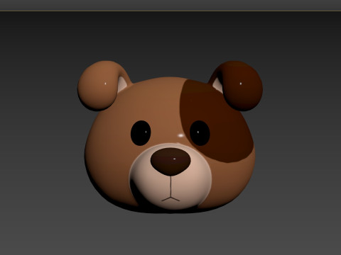 Prop141 Jack Russell Dog Head 3D 模型