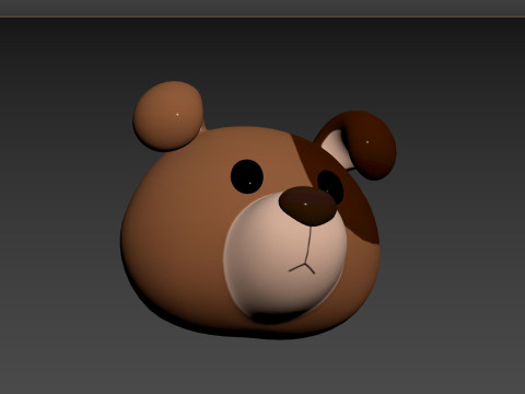 Prop141 Jack Russell Dog Head 3D 模型