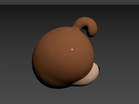 Prop141 Jack Russell Dog Head 3D Model
