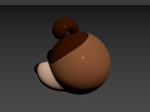 Prop141 Jack Russell Dog Head 3D 模型