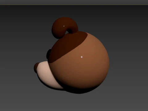Prop141 Jack Russell Dog Head 3D Model