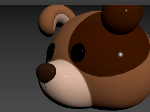 Prop141 Jack Russell Dog Head 3D 模型