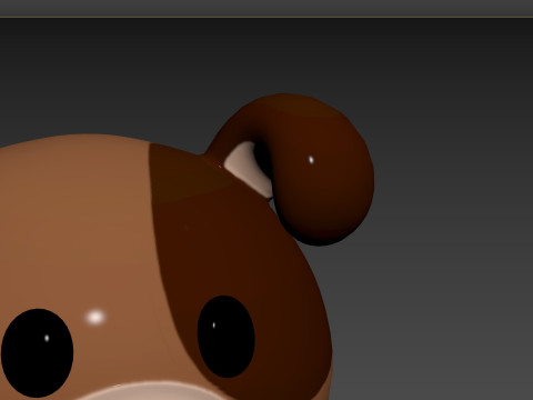 Prop141 Jack Russell Dog Head 3D 模型