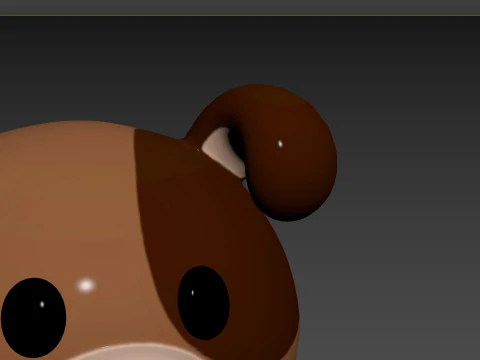 Prop141 Jack Russell Dog Head 3D Model