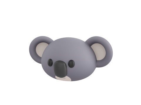 Prop142 Koala Head Modelo 3D