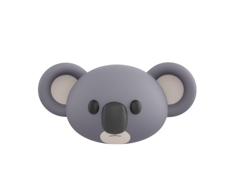 Prop142 Koala Head 3D 模型