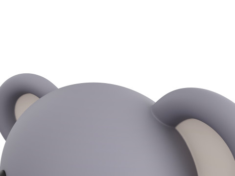 Prop142 Koala Head 3D 模型