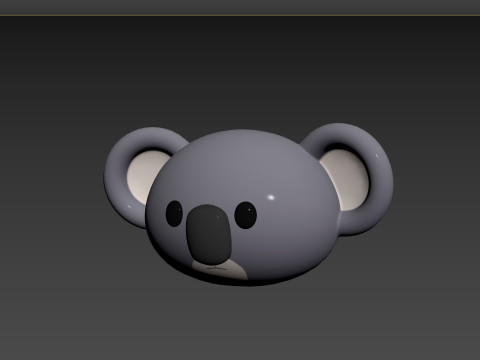 Prop142 Koala Head 3D 模型