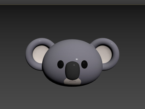 Prop142 Koala Head 3D 模型