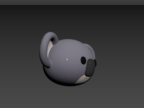 Prop142 Koala Head 3D 模型