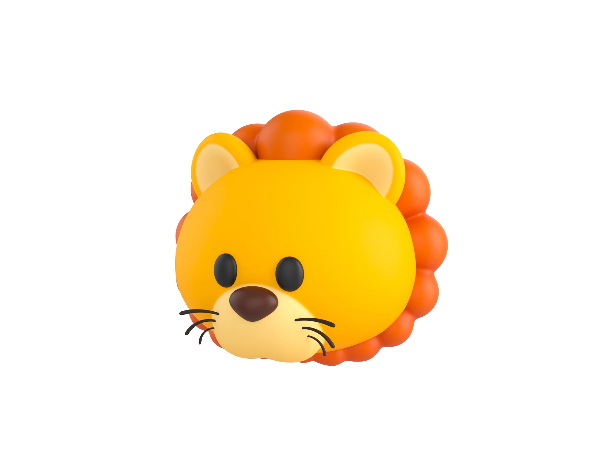 Prop143 Lion Head 3D Model .c4d .max .obj .3ds .fbx .stl .blend