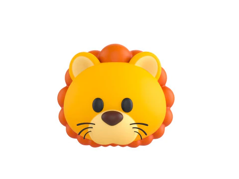 Prop143 Lion Head 3D Model