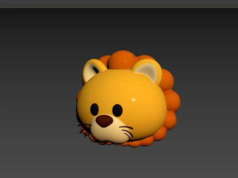 Prop143 Lion Head 3D Model