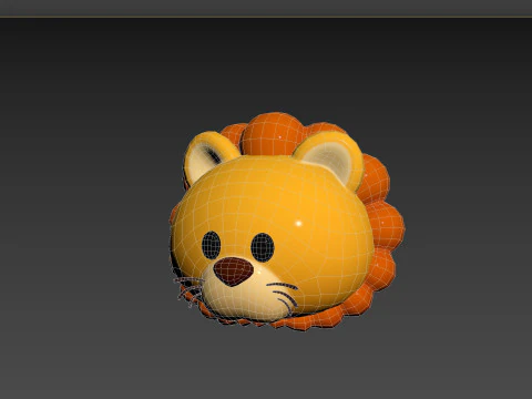 Prop143 Lion Head 3D Model