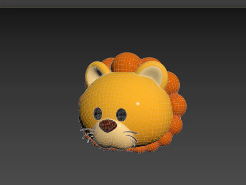 Prop143 Lion Head 3D Model