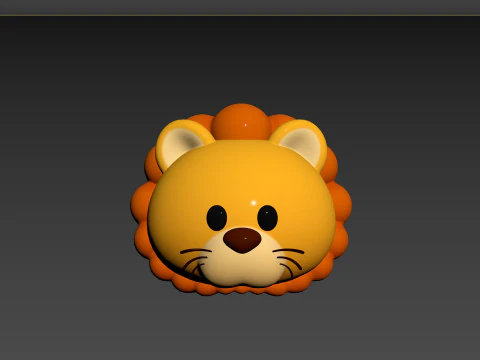 Prop143 Lion Head 3D Model