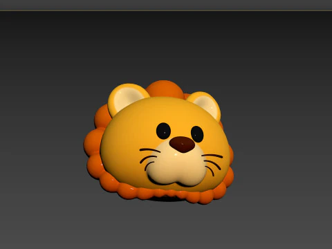 Prop143 Lion Head 3D Model