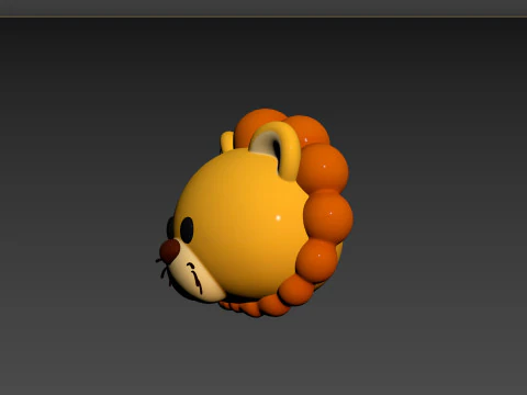 Prop143 Lion Head 3D Model