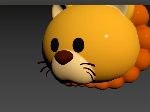 Prop143 Lion Head 3D Model