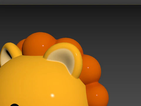 Prop143 Lion Head 3D Model