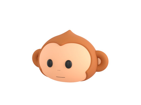 Prop144 Monkey Head 3D 模型
