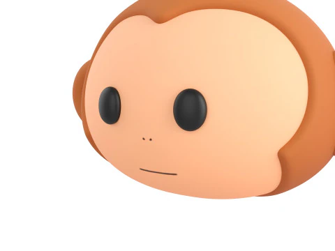 Prop144 Monkey Head 3D Model