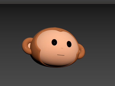Prop144 Monkey Head 3D Model