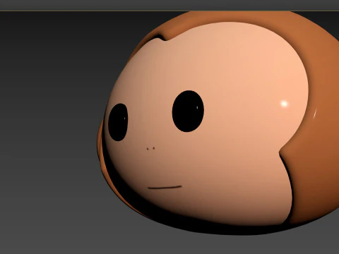 Prop144 Monkey Head 3D Model