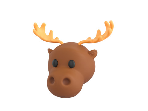 Prop145 Moose Head 3D मॉडल