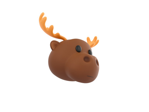 Prop145 Moose Head 3D 模型