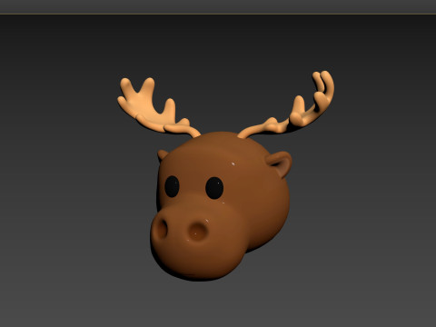 Prop145 Moose Head 3D 模型