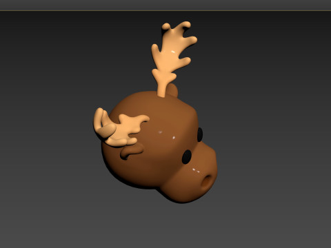 Prop145 Moose Head 3D 模型
