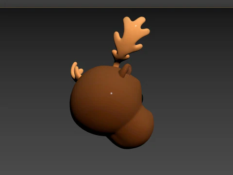 Prop145 Testa di alce Modello 3D