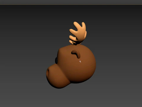 Prop145 Testa di alce Modello 3D