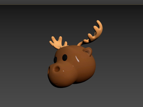 Prop145 Moose Head 3D 模型