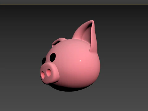 Prop147 Pig Head 3D Model