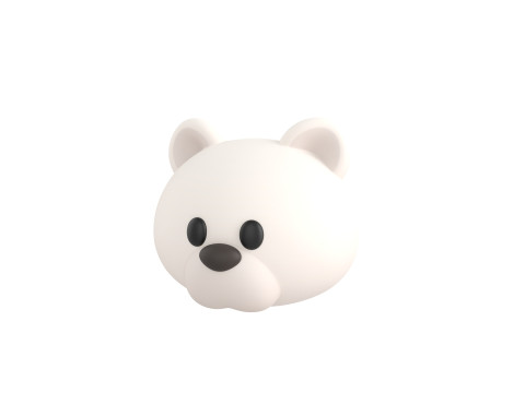 Prop148 Polar Bear Head 3Dモデル