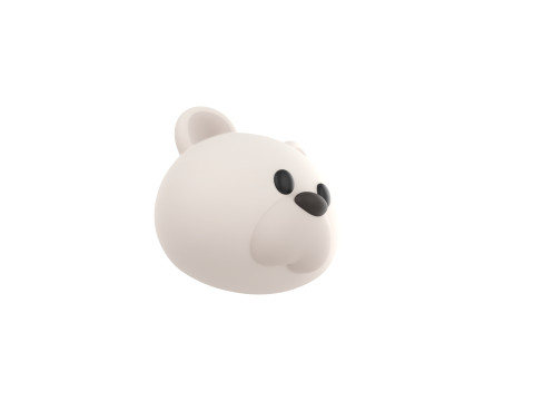 Prop148 Polar Bear Head 3D Model