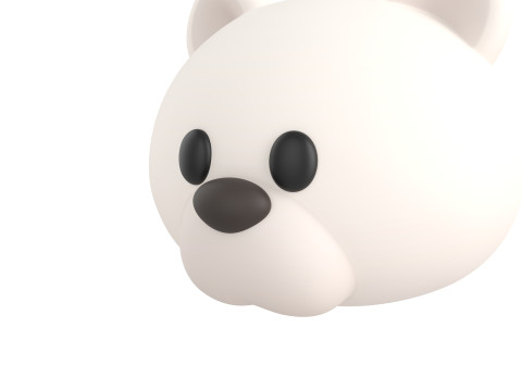 Prop148 Polar Bear Head 3D Model