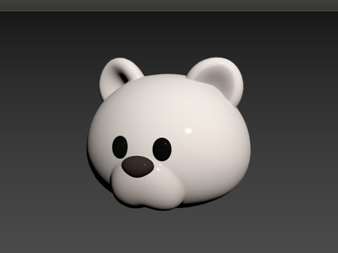Prop148 Polar Bear Head 3D Model