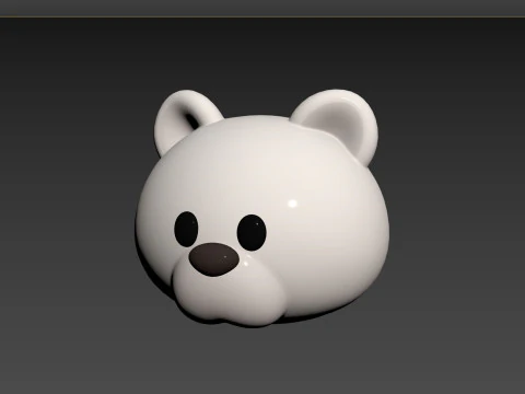 Prop148 Polar Bear Head 3D Model