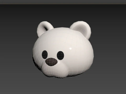 Prop148 Polar Bear Head 3D Model