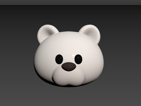 Prop148 Polar Bear Head 3D Model