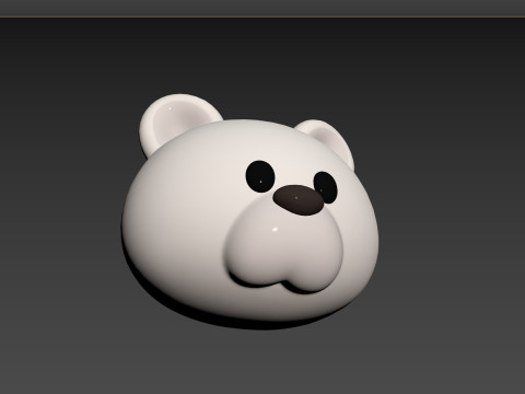Prop148 Polar Bear Head 3D Model