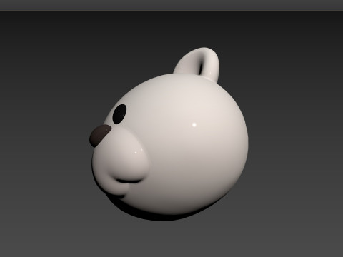 Prop148 Polar Bear Head 3D Model