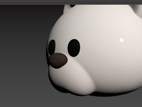 Prop148 Polar Bear Head 3D Model