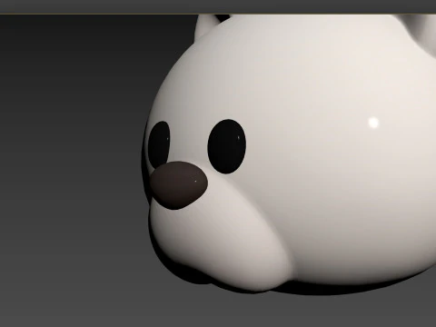 Prop148 Polar Bear Head 3D Model